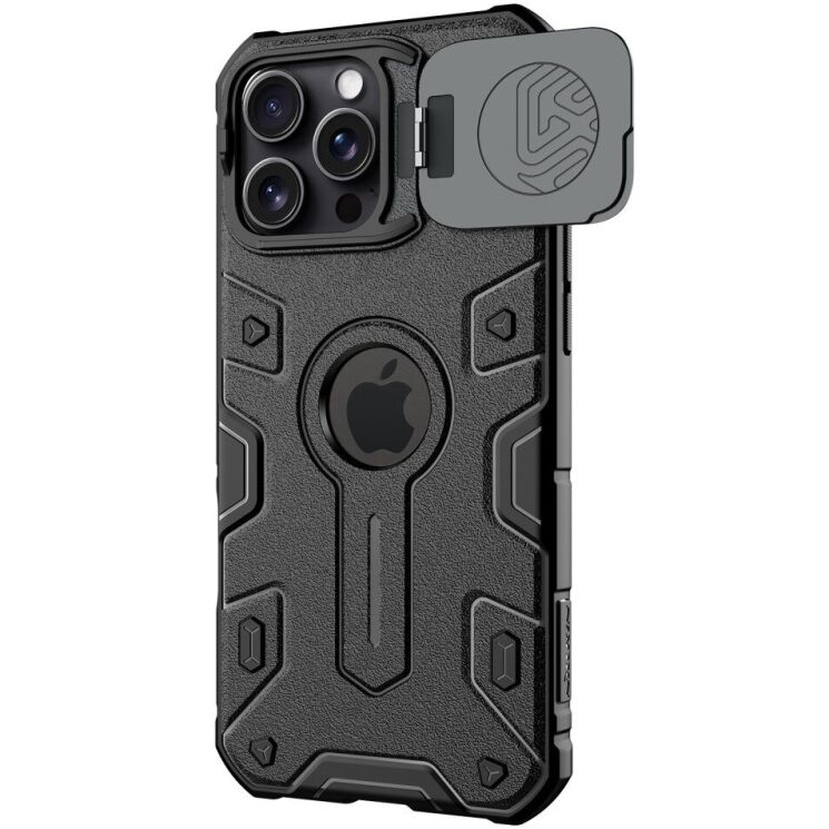 Защитный чехол NILLKIN CamShield Armor Prop Magnetic Case для Apple iPhone 16 Pro Max - Black: фото 3 из 22