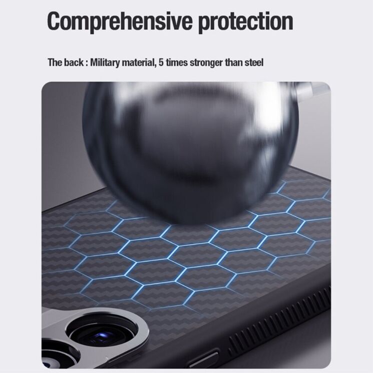Захисний чохол NILLKIN CarboProp Magnetic для Samsung Galaxy S24 Ultra (S928) - Black: фото 10 з 17