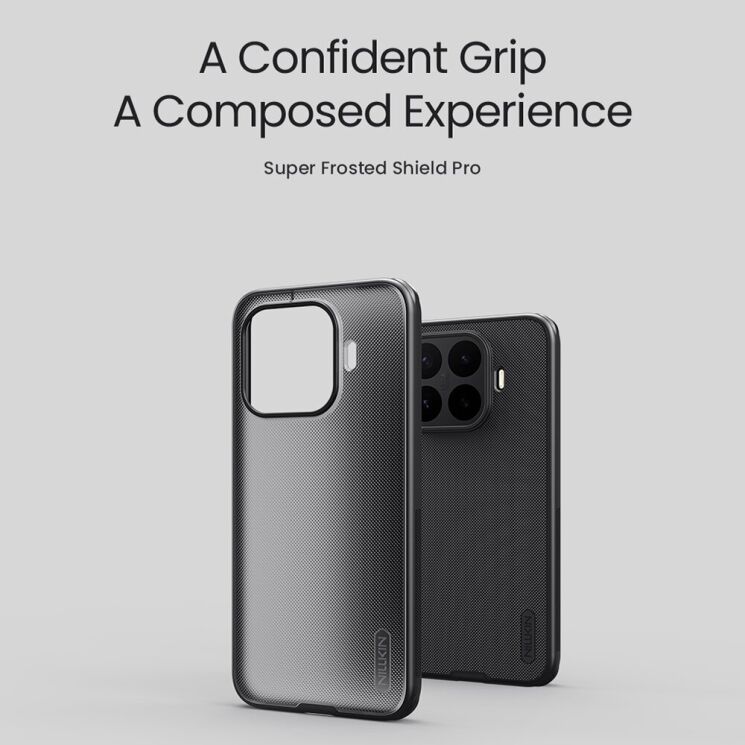 Защитный чехол NILLKIN Super Frosted Shield Pro для Xiaomi 17T Pro - Transparent Black: фото 7 из 13