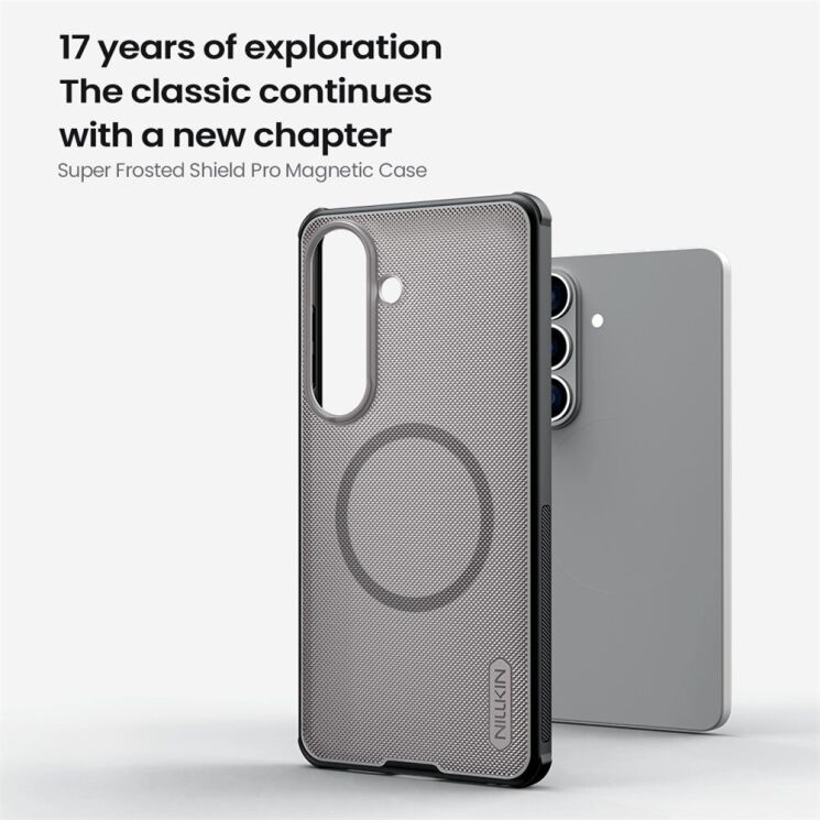 Защитный чехол NILLKIN Super Frosted Shield Pro Magnetic для Samsung Galaxy S26 - Black: фото 6 из 16