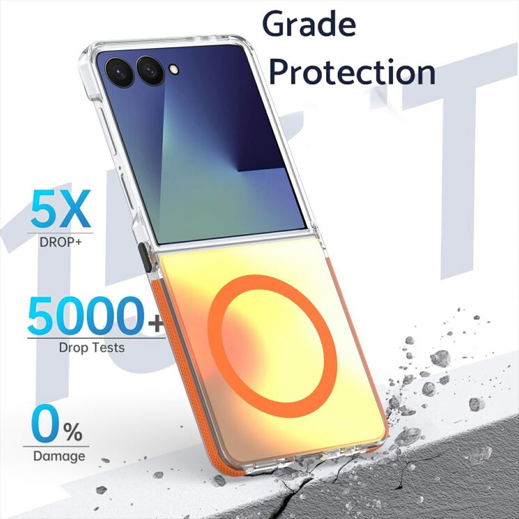 Защитный чехол Reframe ChromaGlow для Samsung Galaxy Flip 7 / Flip 8 - Orange: фото 2 из 7