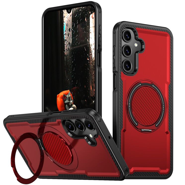 Захисний чохол Reframe Grip MagSafe для Samsung Galaxy A16 (A165) - Red: фото 1 з 6