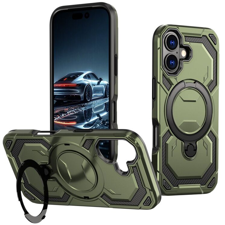 Защитный чехол Reframe Hybrid Magnetic для iPhone 17 - Green: фото 1 из 7