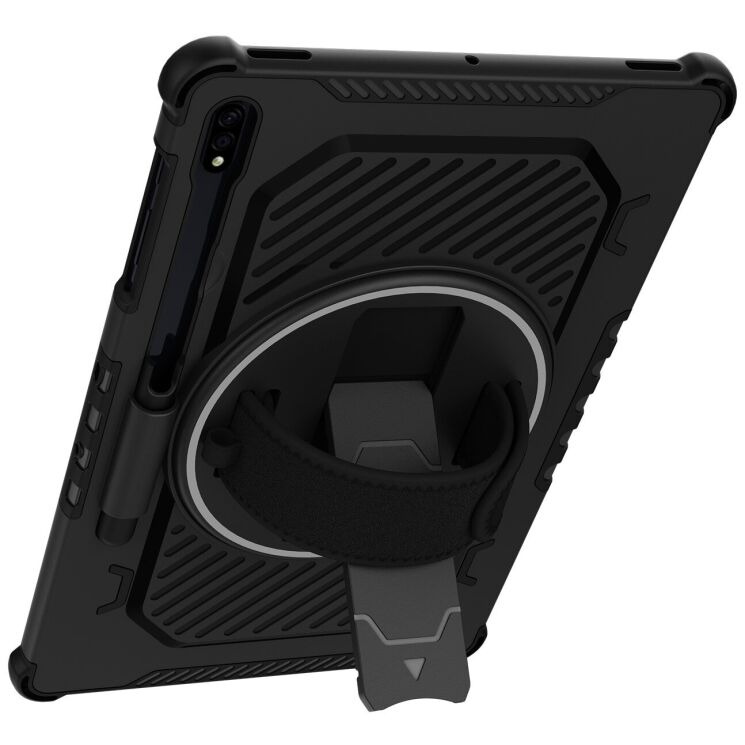 Защитный чехол Reframe Kickstand Strap для Samsung Galaxy Tab S7 FE / S7 Plus / S8 Plus / S9 Plus (T730/736/800/806/970/975/810/816) - Black: фото 5 из 19