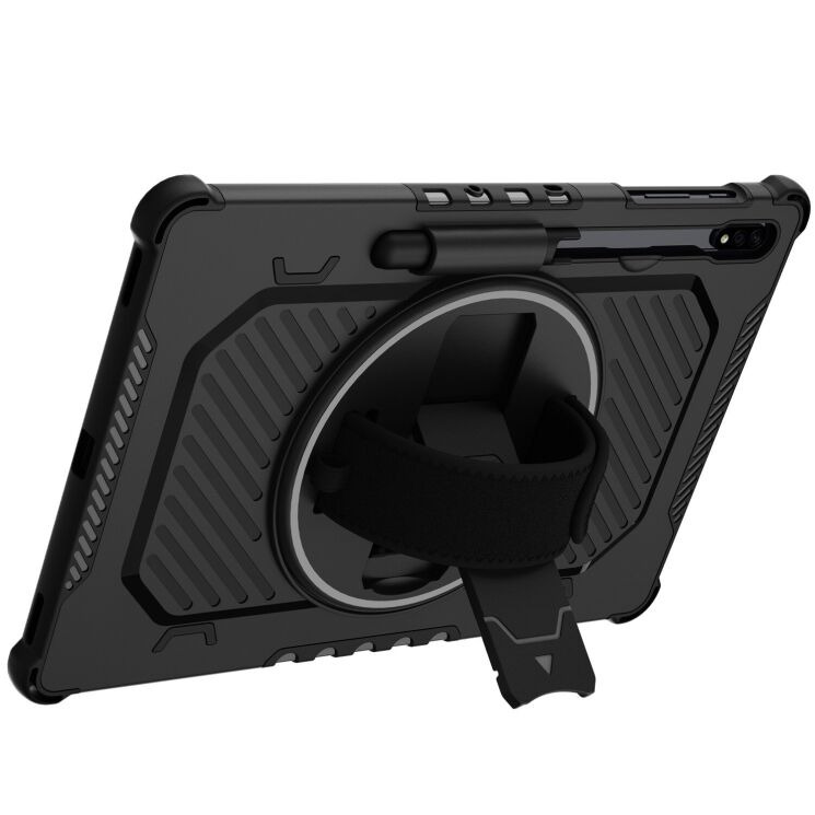 Защитный чехол Reframe Kickstand Strap для Samsung Galaxy Tab S7 FE / S7 Plus / S8 Plus / S9 Plus (T730/736/800/806/970/975/810/816) - Black: фото 2 из 19