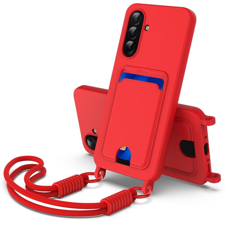 Защитный чехол Reframe Silicone Holder для Samsung Galaxy A37 (A376) - Red: фото 1 из 8