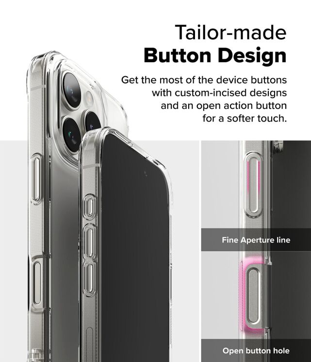 Защитный чехол Ringke Fusion для Apple iPhone 16 Pro (8809961789762) - Clear: фото 11 из 12