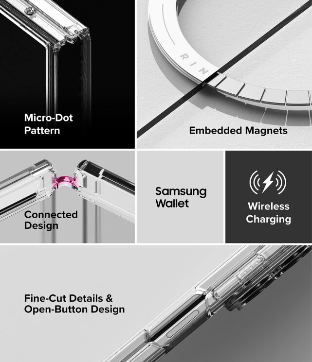 Защитный чехол Ringke Fusion Magnetic (FF) для Samsung Galaxy Fold 8 Ultra (8800328819283) - Clear: фото 15 из 20