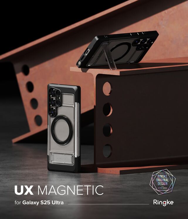 Защитный чехол Ringke UX Magnetic для Samsung Galaxy S25 Ultra (S938) 8800293851684 - Smoke Black (379554SB) Защитный чехол Ringke UX Magnetic для Samsung Galaxy S25 Ultra (S938) 8800293851684 - Smoke Black: фото 2 из 19
