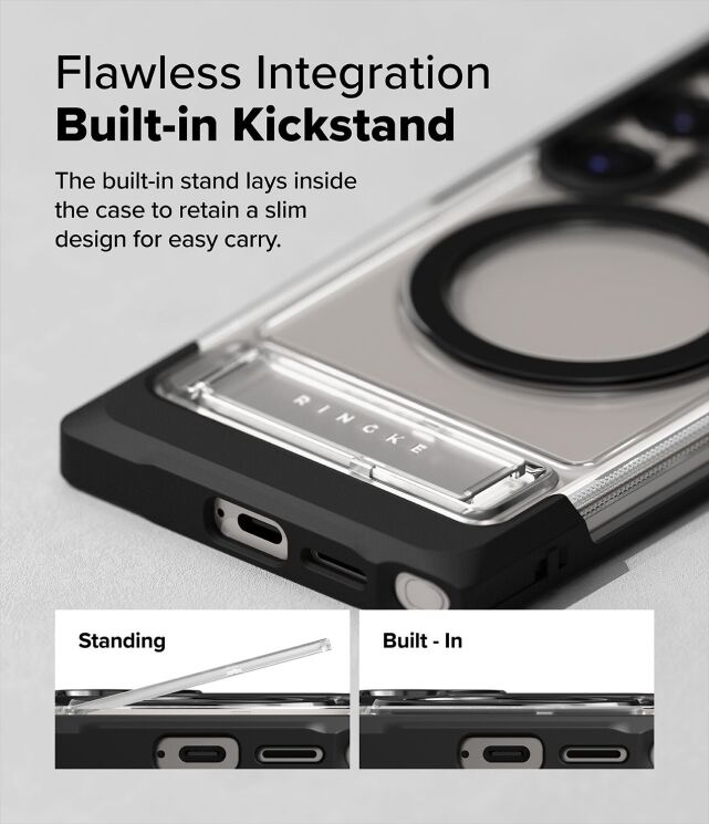 Защитный чехол Ringke UX Magnetic для Samsung Galaxy S25 Ultra (S938) 8800293851684 - Smoke Black (379554SB) Защитный чехол Ringke UX Magnetic для Samsung Galaxy S25 Ultra (S938) 8800293851684 - Smoke Black: фото 11 из 19