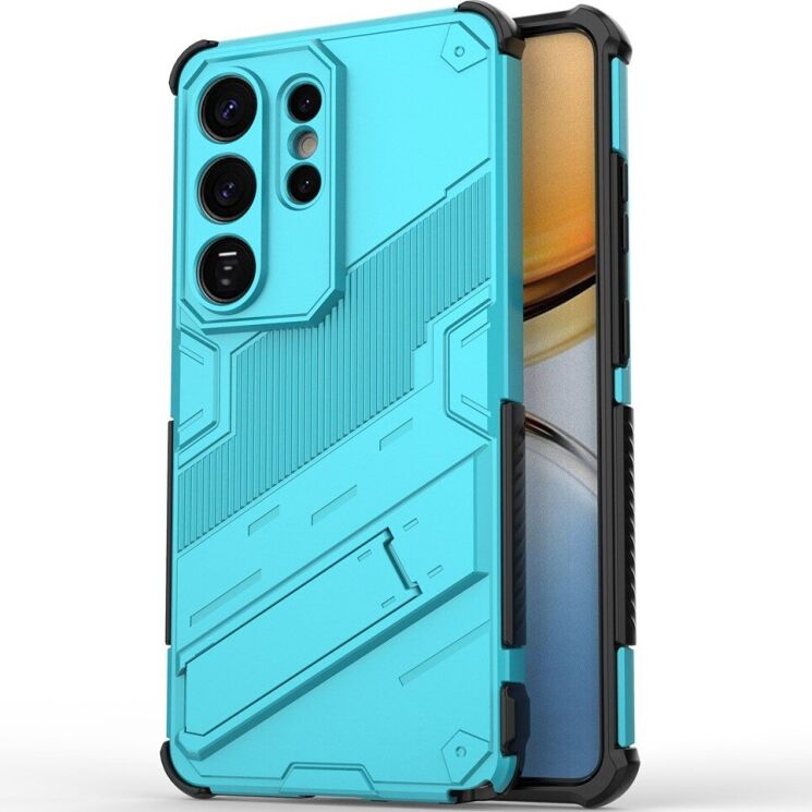 Защитный чехол с подставкой Deexe Bibercas для Samsung Galaxy S26 Ultra - Baby Blue: фото 1 из 6