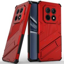 Захисний чохол з підставкою Deexe Bibercas для Xiaomi Redmi Note 15 5G / Poco M8 5G - Red: фото 1 з 5