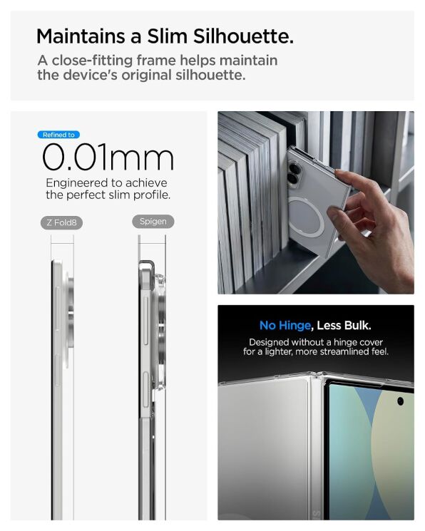 Защитный чехол Spigen AirSkin (MagFit) для Samsung Galaxy Fold 8 (ACS11952) - Clear (424554C) Защитный чехол Spigen AirSkin (MagFit) для Samsung Galaxy Fold 8 (ACS11952) - Clear: фото 11 из 13
