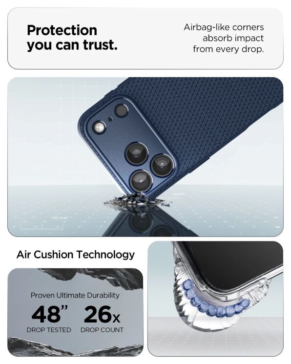 Защитный чехол Spigen Liquid Air для iPhone 18 Pro Max (ACS12114) - Natural Titanium: фото 10 из 12