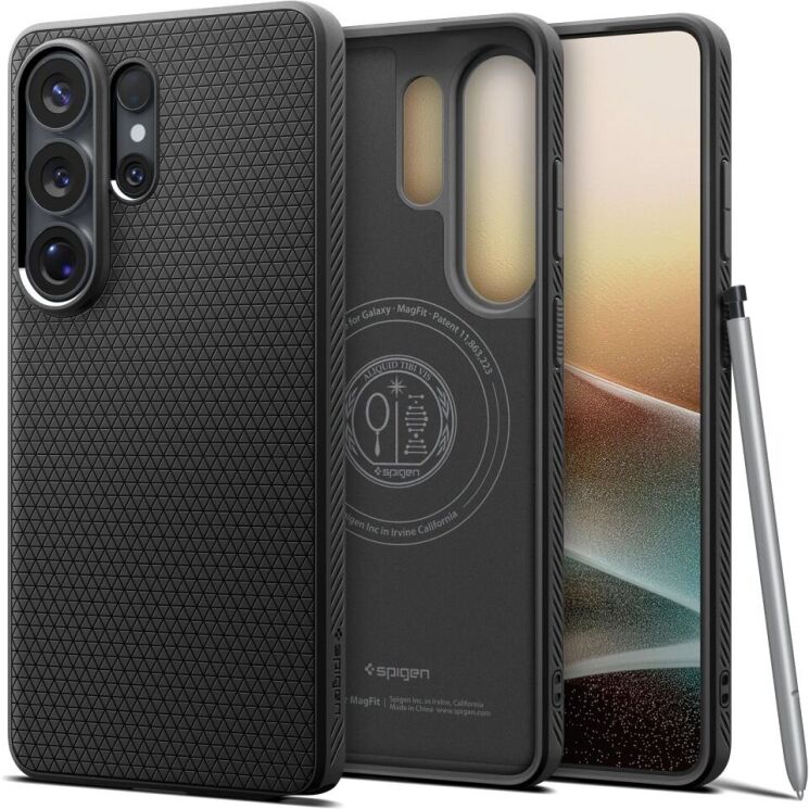 Захисний чохол Spigen Liquid Air (MagFit) для Samsung Galaxy S26 Ultra (S948) ACS10674 - Matte Black: фото 2 з 16