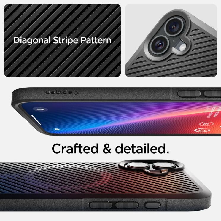 Защитный чехол Spigen (SGP) Core Armor (MagFit) для Apple iPhone 16 - Matte Black: фото 12 из 13