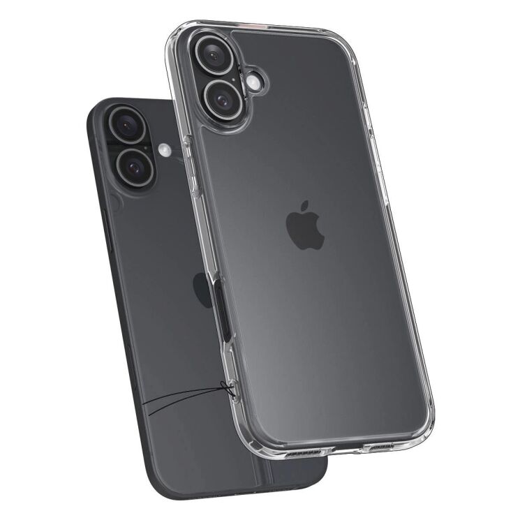 Защитный чехол Spigen (SGP) Crystal Hybrid для Apple iPhone 16 (ACS08224) - Crystal Clear: фото 4 из 12