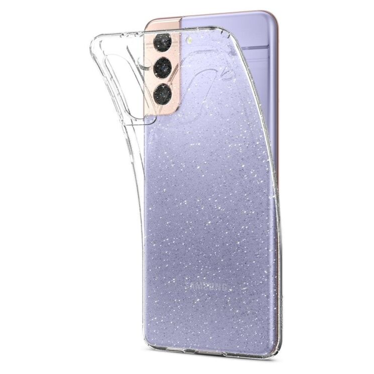 Защитный чехол Spigen (SGP) Liquid Crystal Glitter для Samsung Galaxy S21 (G991) - Crystal Quartz: фото 5 из 7