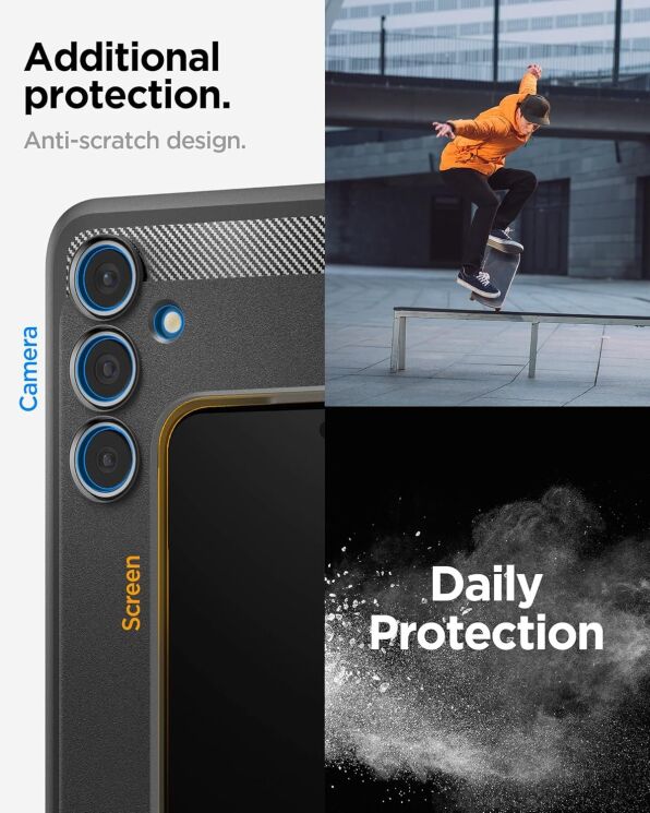 Защитный чехол Spigen (SGP) Rugged Armor для Samsung Galaxy S24 FE (S721) - Black: фото 13 из 16