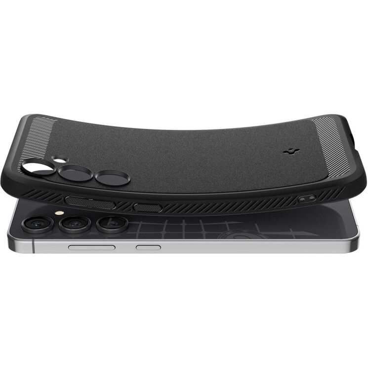 Защитный чехол Spigen (SGP) Rugged Armor для Samsung Galaxy S24 FE (S721) - Black: фото 8 из 16