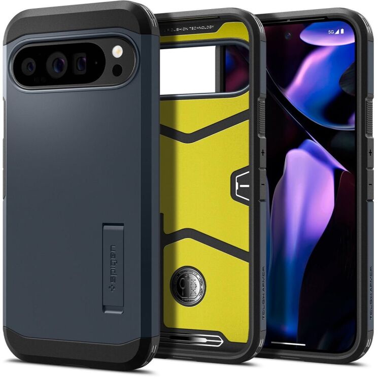 Защитный чехол Spigen (SGP) Tough Armor для Google Pixel 9 Pro XL - Metal Slate: фото 1 из 16