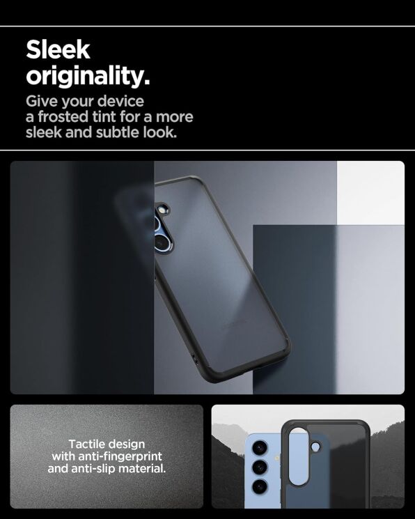 Захисний чохол Spigen (SGP) Ultra Hybrid для Samsung Galaxy S25 Plus (S936) ACS08986 - Frost Black: фото 13 з 16