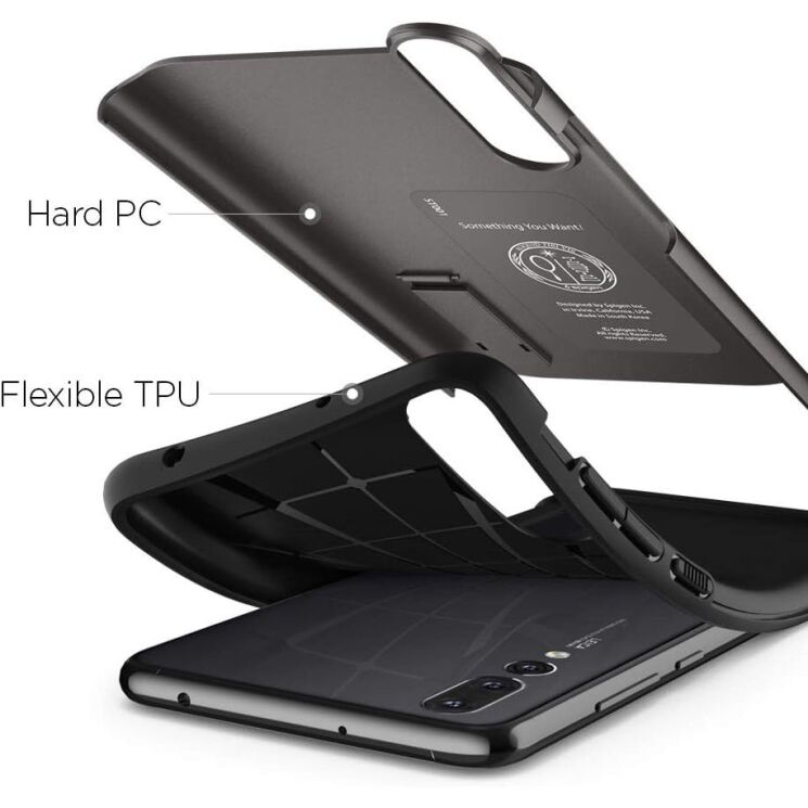 Захисний чохол Spigen Slim Armor для Huawei P20 Pro (L23CS24016) - Gunmetal: фото 6 з 9