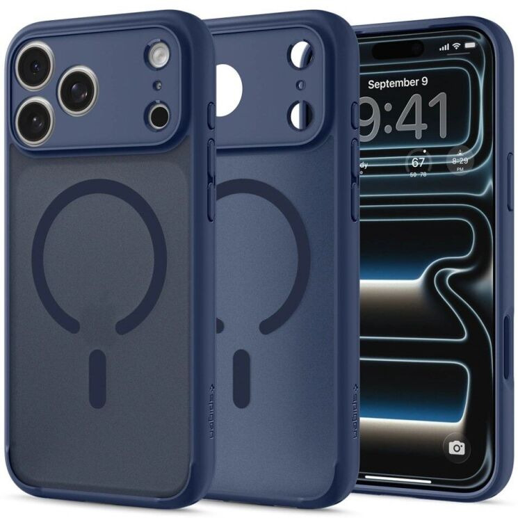 Защитный чехол Spigen Ultra Hybrid MagSafe для iPhone 18 Pro (ACS11931) - Frost Blue: фото 1 из 13