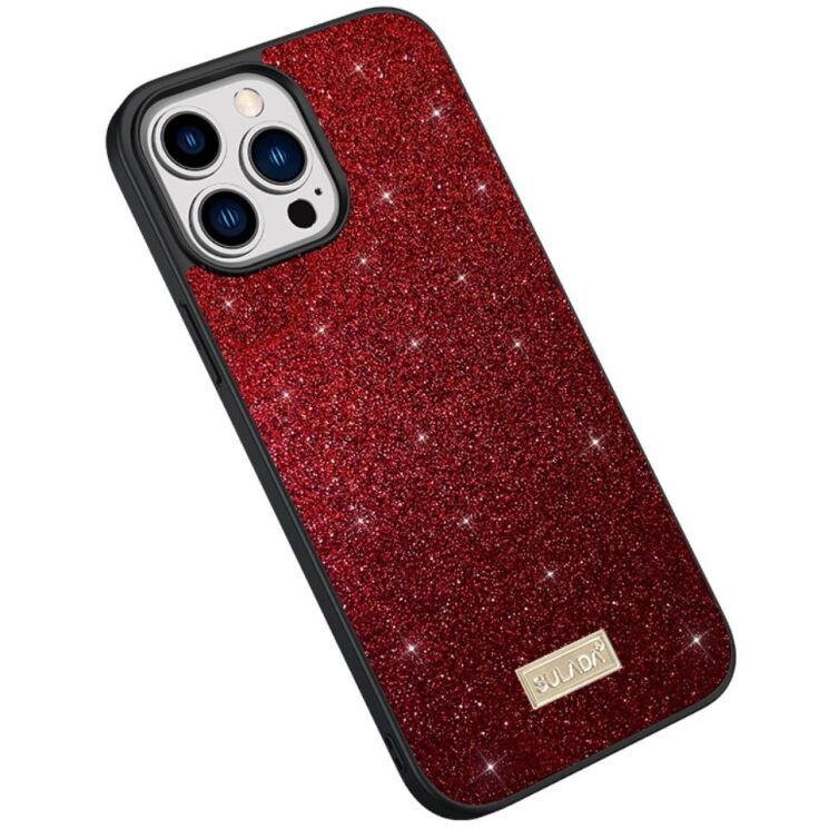 Защитный чехол SULADA Dazzling Glittery для Apple iPhone 15 Pro Max - Red: фото 1 из 7