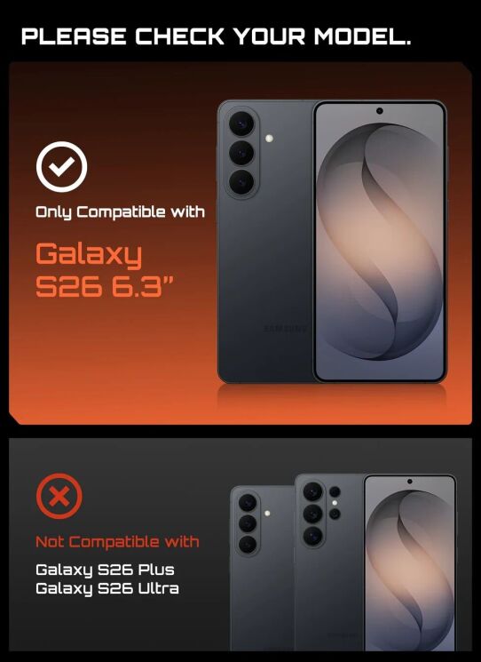 Защитный чехол Supcase Unicorn Beetle Pro MagSafe для Samsung Galaxy S26 (S942) 843439160842 - Black: фото 3 из 11