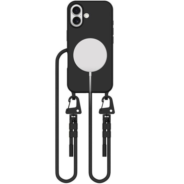 Защитный чехол Tech-Protect Magnecklace MagSafe для Apple iPhone 16 - Black: фото 2 из 6