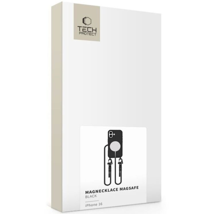 Защитный чехол Tech-Protect Magnecklace MagSafe для Apple iPhone 16 - Black: фото 3 из 6