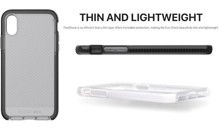 Защитный чехол Tech21 Evo Check для Apple iPhone X / iPhone XS - Black: фото 6 из 8