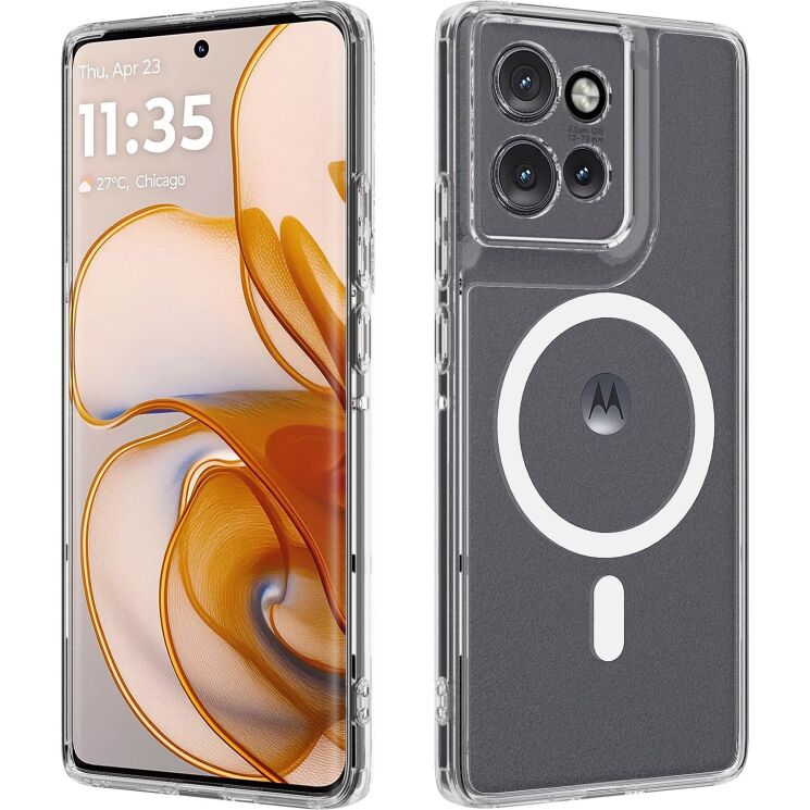 Захисний чохол UniCase AirBag MagSafe для Motorola Edge 60 Neo / Edge 50 Neo - Transparent: фото 1 з 7