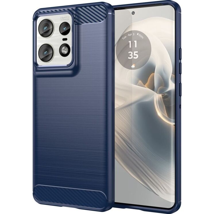Защитный чехол UniCase Carbon для Motorola Edge 50 Pro - Blue: фото 1 из 9