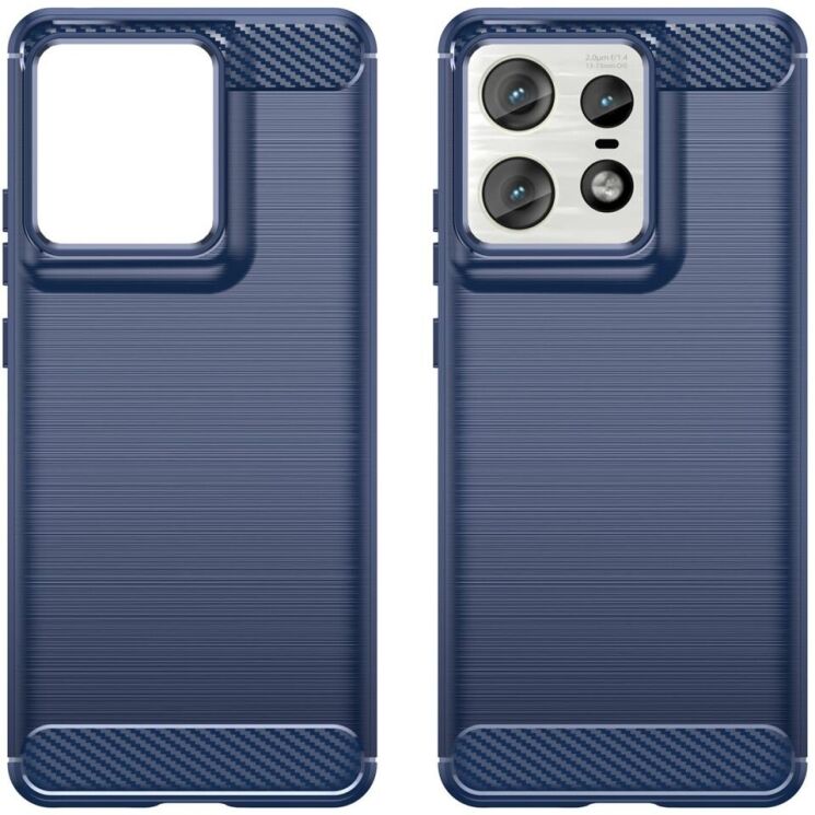 Защитный чехол UniCase Carbon для Motorola Edge 50 Pro - Blue: фото 2 из 9