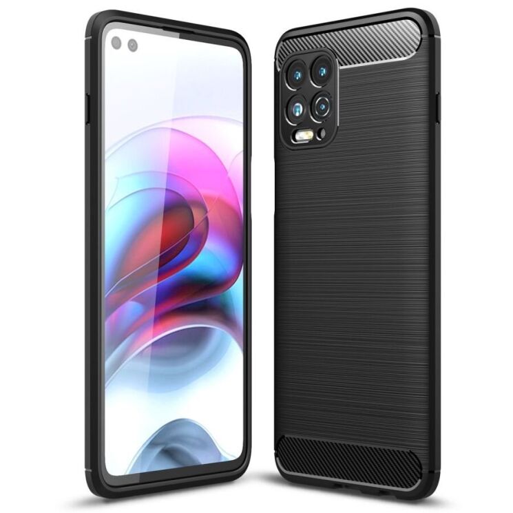 Защитный чехол UniCase Carbon для Motorola Moto G100 - Black: фото 1 из 8