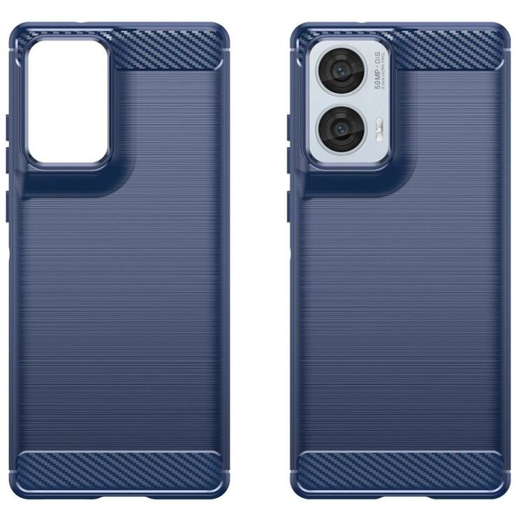 Защитный чехол UniCase Carbon для Motorola Moto G85 - Blue: фото 2 из 10