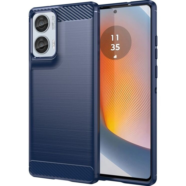 Защитный чехол UniCase Carbon для Motorola Moto G85 - Blue: фото 1 из 10