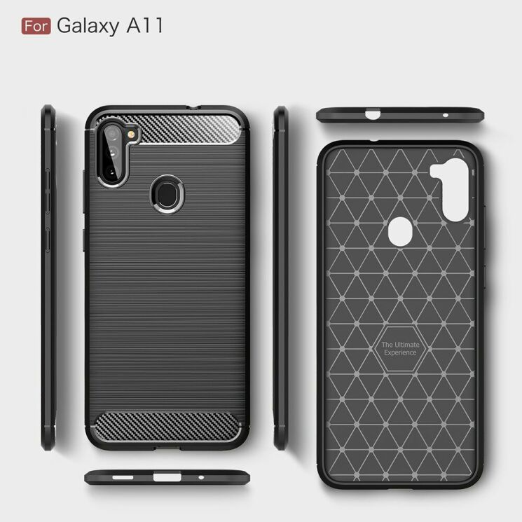 Захисний чохол UniCase Carbon для Samsung Galaxy A11 (A115) - Black: фото 10 з 10