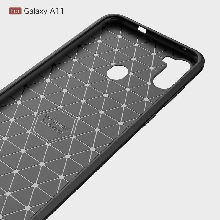 Захисний чохол UniCase Carbon для Samsung Galaxy A11 (A115) - Black: фото 5 з 10