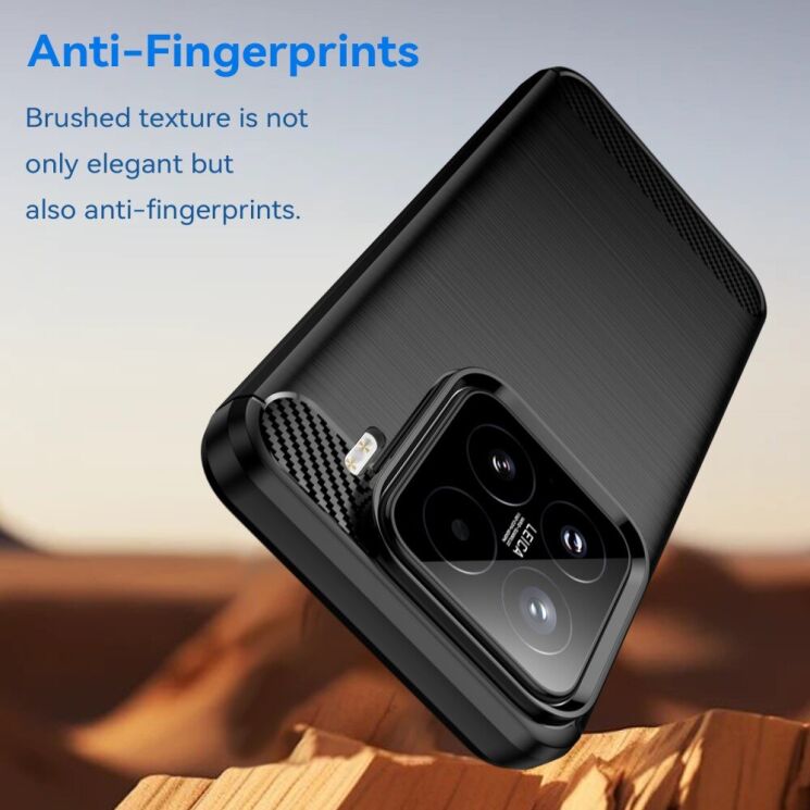 Защитный чехол UniCase Carbon для Xiaomi 15 - Black: фото 3 из 8