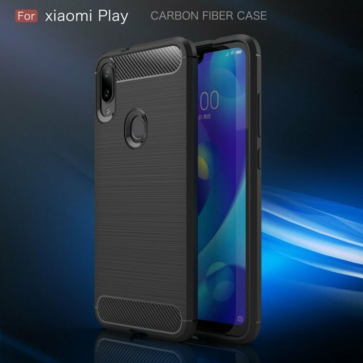 Защитный чехол UniCase Carbon для Xiaomi Mi Play - Black: фото 4 из 10