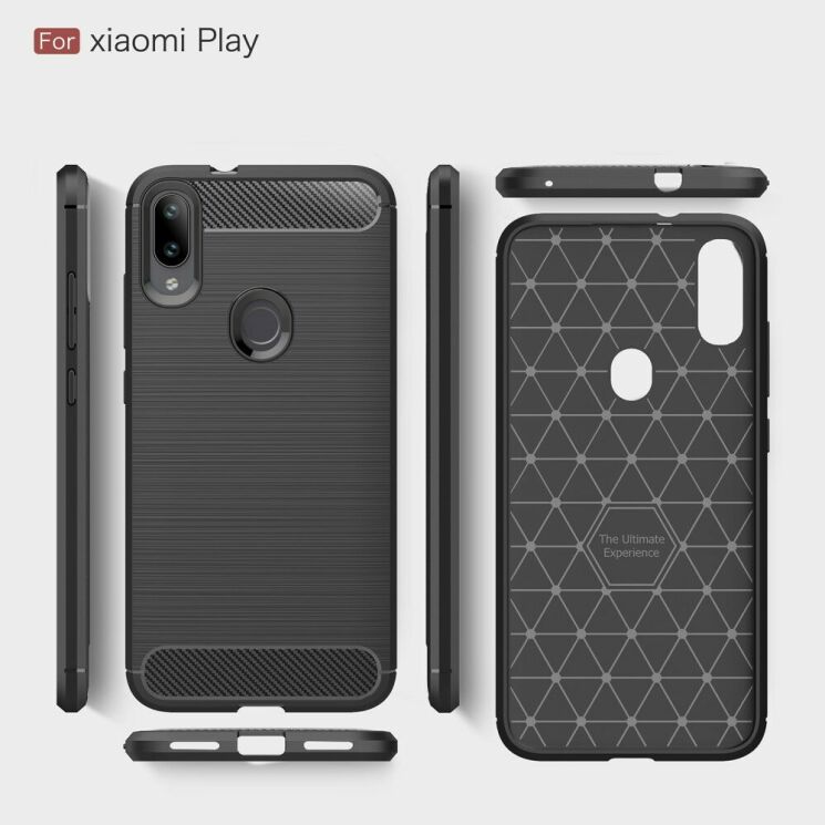 Защитный чехол UniCase Carbon для Xiaomi Mi Play - Black: фото 3 из 10