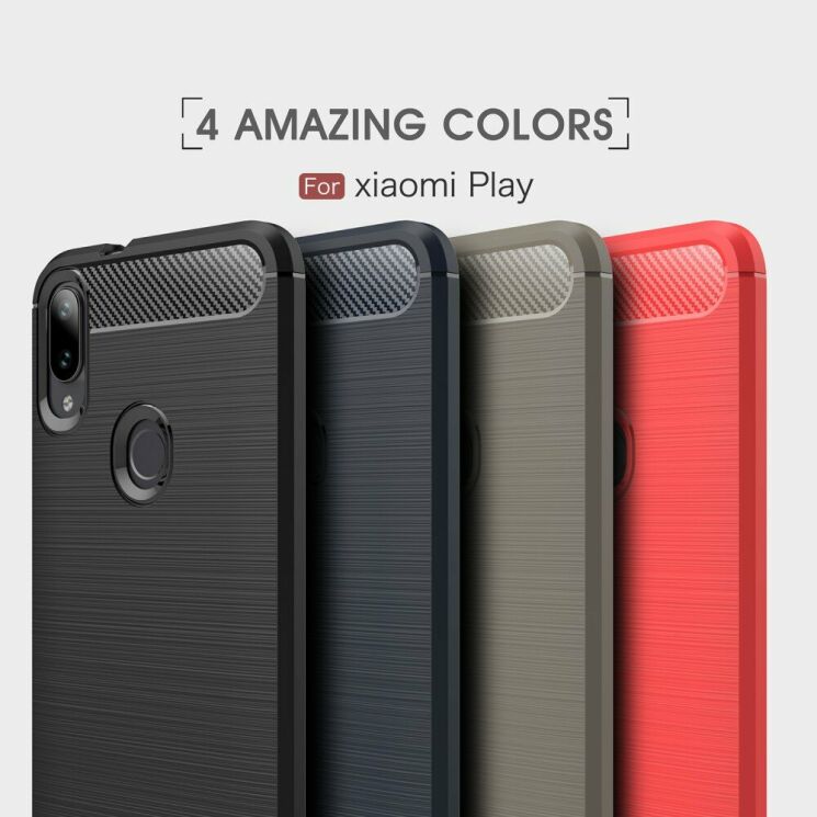 Защитный чехол UniCase Carbon для Xiaomi Mi Play - Black: фото 10 из 10