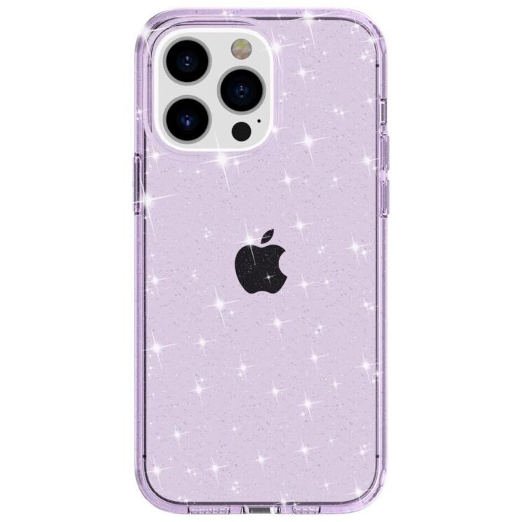 Защитный чехол UniCase Glitter Shell для Apple iPhone 15 Pro Max - Purple: фото 2 из 8