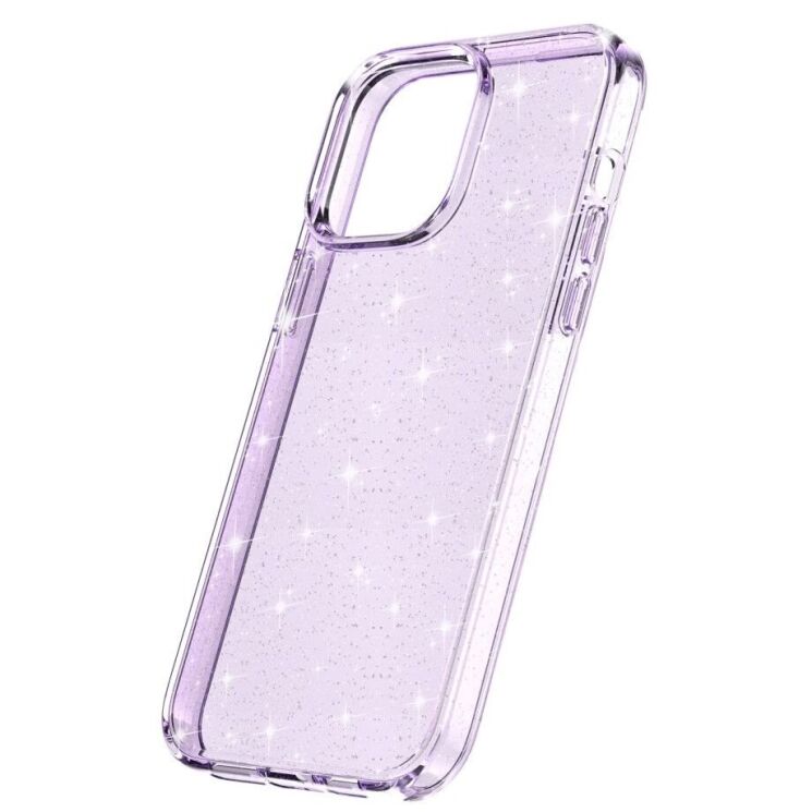 Защитный чехол UniCase Glitter Shell для Apple iPhone 15 Pro Max - Purple: фото 5 из 8