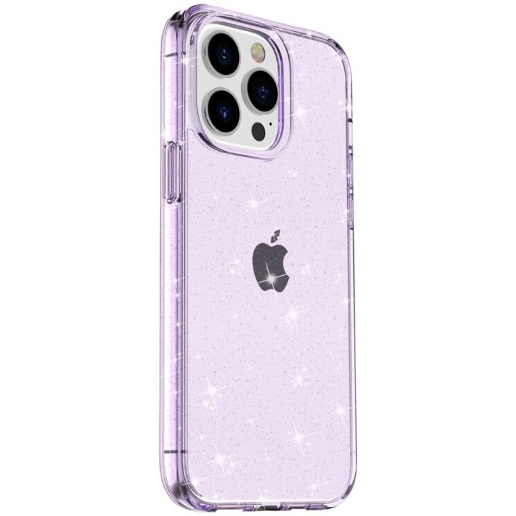 Защитный чехол UniCase Glitter Shell для Apple iPhone 15 Pro Max - Purple: фото 4 из 8