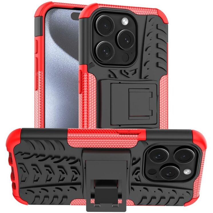 Защитный чехол UniCase Hybrid X для Apple iPhone 15 Pro Max - Red: фото 1 из 15