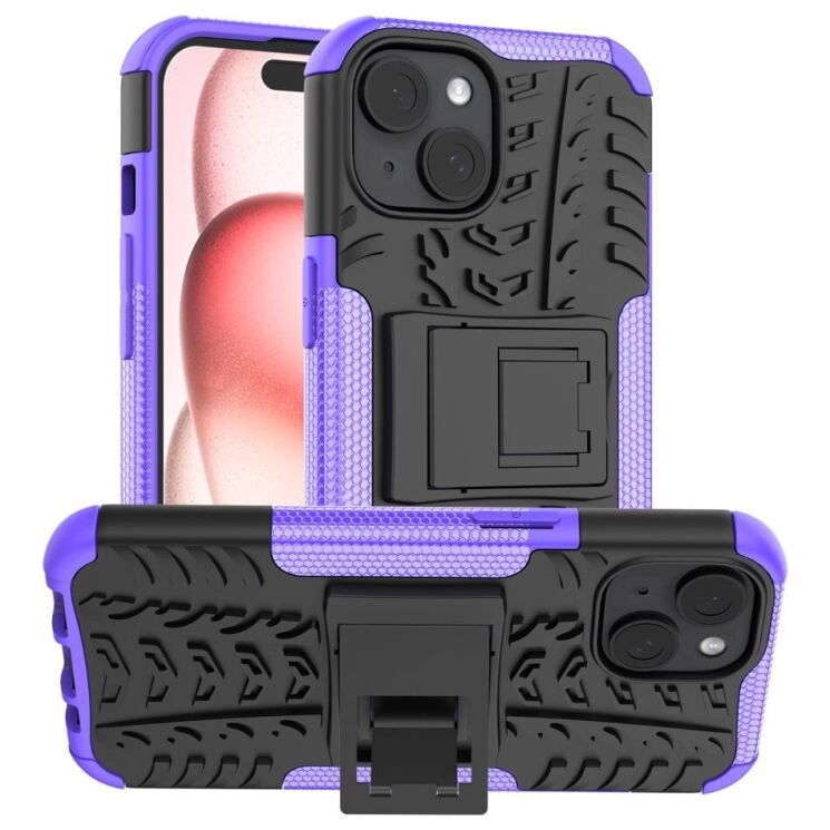 Защитный чехол UniCase Hybrid X для Apple iPhone 15 - Purple: фото 1 из 12